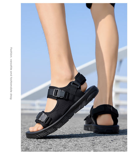 A Pair of Men's Sandals, Summer New Trendy Sports Outer Wear, Non-Slip, Wear-Resistant, Soft-Soled Driving, Cool Beach Shoes for Men