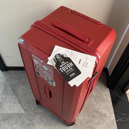 KLQDZMS High Quality Luggage Oversized Capacity Trolley Case PC Code Cart Type Travel Bag Universal Wheel Rolling Suitcase