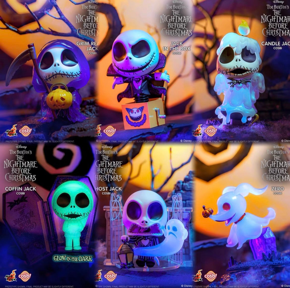 Em estoque O Pesadelo Antes do Natal Versão Q Jack Skellington Rei Abóbora Mini Bonecos de Ação Fofos Brinquedo Gótico de Halloween
