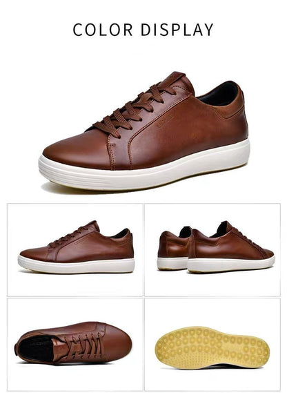 Men Sneakers Casual Shoes Men Flats Zapatillas Hombre Lightweight Genuine leather Breathable Shoes Men Black Sports Board Shoes