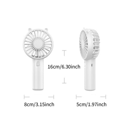 Portable Handheld Fan Small Cooling Fan USB Rechargeable Eyelash Eyelash Mute Cooler Handheld Fan Mini USB Rechargeable Desk
