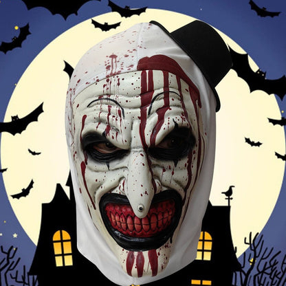 Scary Cosplay Mask Halloween Clown Bloody Latex Soft Props Party Terrifier Costume Masks Adult One Size