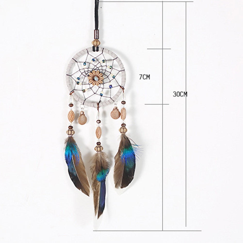 Mini Dream Catcher Car Pendant Accessory Interior for Girls Feather Mirror Hanging Pendant Home Decor Lucky Car Ornament Girls