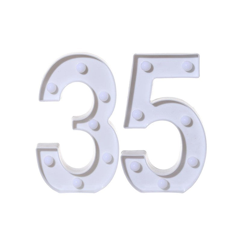 2Pcs Number 16 18 21 30 Led Light String Happy Birthday Party Decoration Wedding Anniversary Adult Birthday Party Gift Light Led