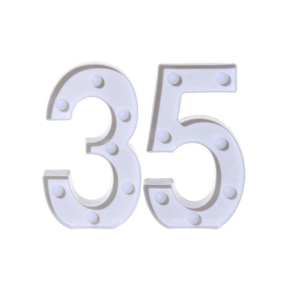 2Pcs Number 16 18 21 30 Led Light String Happy Birthday Party Decoration Wedding Anniversary Adult Birthday Party Gift Light Led