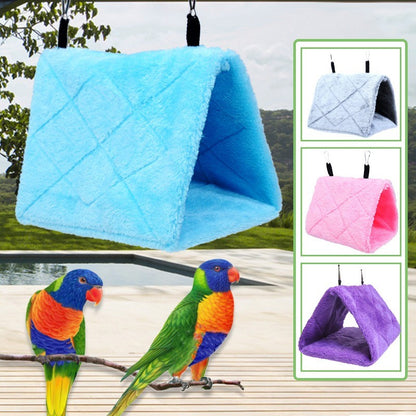Cama de Pássaro de Inverno para Animais de Estimação Gaiolas de Papagaio Quente Pelúcia Rede Cabana Tenda Cama Caverna Suspensa para Dormir e Chocar Acessórios para Pássaros