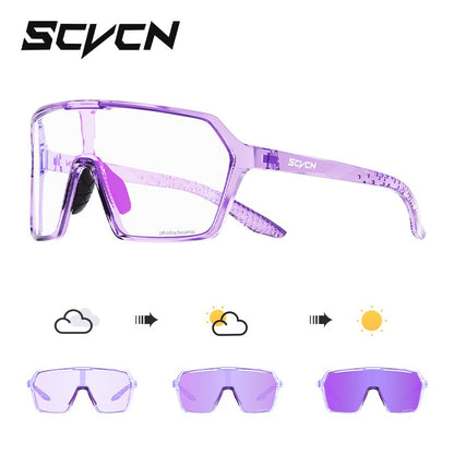 SCVCN Cycling Sunglasses Men Photochromic Glasses Fashion for Women Bike Mountain Road Bicycle Eyewear Cycle Goggles UV400 MTB