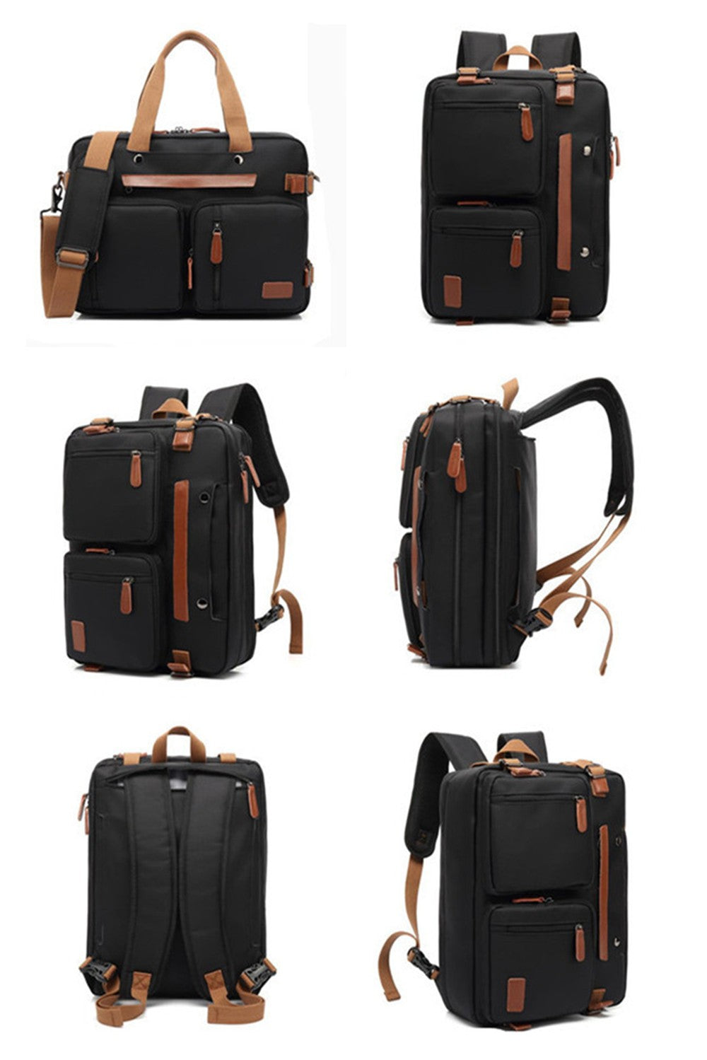 Nova Mochila Conversível Multifuncional 2025 Mochila para Notebook de 15,6/17,3 Polegadas Mochila de Viagem de Negócios Mochila Escolar de Nylon Impermeável