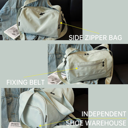 Sports Fitness Bag for Women, Wet and Dry Separation Swimming Bag, Large Capacity Satchel Short-Distance Travel Bag, Travel Luggage Storage Bag, Including Shoe Compartment, Yoga Bag, Work Bag