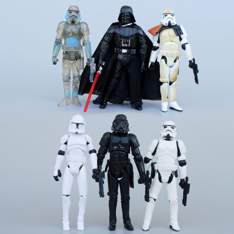 Hot selling black warrior white warrior transparent clone soldier 3.75 inch joint movable ornaments, gift