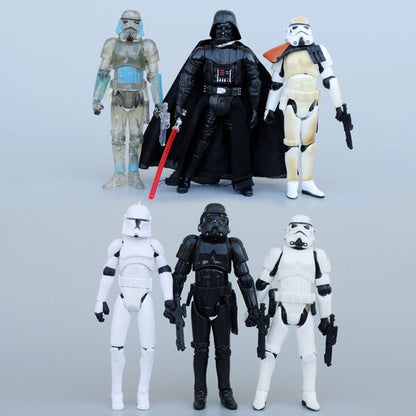 Hot selling black warrior white warrior transparent clone soldier 3.75 inch joint movable ornaments, gift
