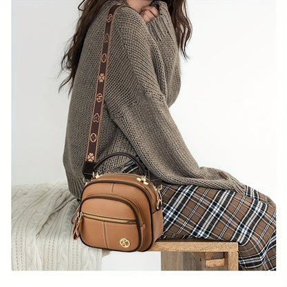 Luxury Multi-pocket Women's Shoulder Bag Hard Leather Handbag For Female Fashion