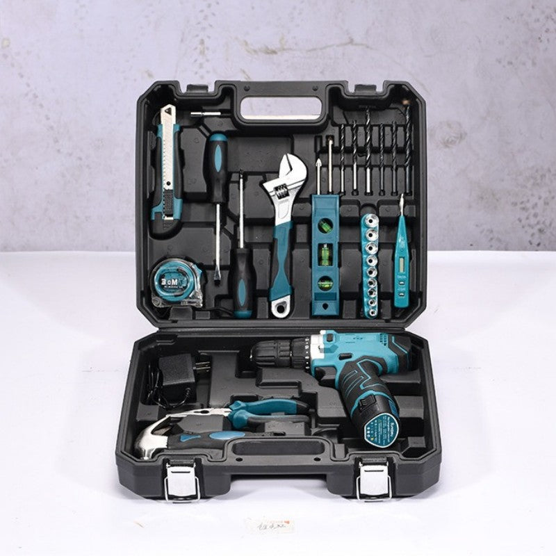 Conjunto de Ferramentas Elétricas para Furadeira 19-160PCS Jogo de Ferramentas Multifuncional para Reparo Doméstico Chave de Fenda Alicate Automotivo Caixa de Ferramentas