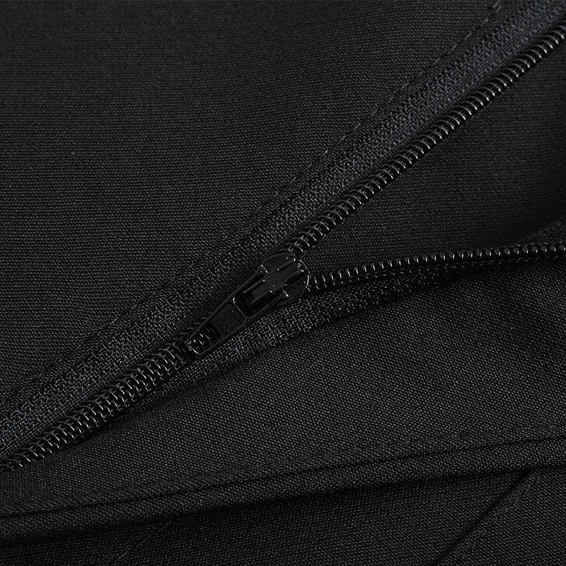 CLAZZAA Women Fashion Solid Front Zipper Pleated Straight Pants Vintage High Waist Full Length Female Chic Lady Trousers