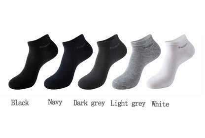10 Pairs / Pack Men's Bamboo Fiber Socks Short High Quality New Casual Breatheable Anti-Bacterial Man Ankle Socks Men