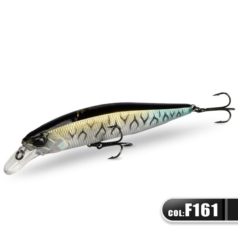 MEREDITH JERK MINNOW 100F 14g Flutuante Wobbler Isca de Pesca 24 Cores Isca Minnow Isca Dura Qualidade Profissional Profundidade0.8-1.0m