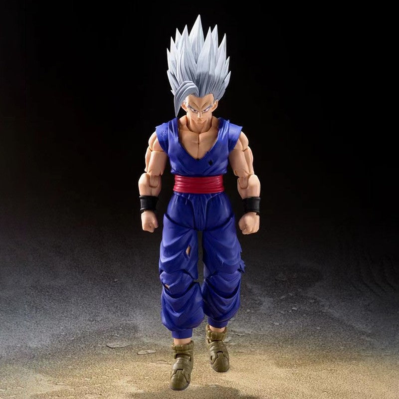 Shf Dragon Ball Son Gohan Besta Action Figure PVC Boneco Colecionável Articulado Anime 17cm Super Saiyajin Gohan Brinquedo Modelo de Presente