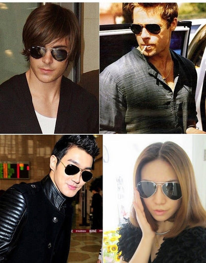 Fashion Brand Classic Pilot Men Sunglasses Vintage Metal Ray Sun Glasses Women Driving Male Shades UV400