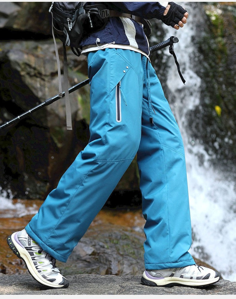 Calças de Caminhada Masculinas Inverno Quente Impermeáveis Corta-vento Refletivas para Escalada Acolchoadas Grossas para Camping Esqui Trekking Esportivas