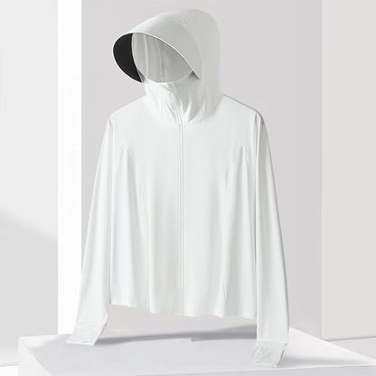 Neutral Hooded Sports Running Jacket Lightweight Quick Drying Suitable Outdoor Running Fitness Travel Commuting Sun Protection