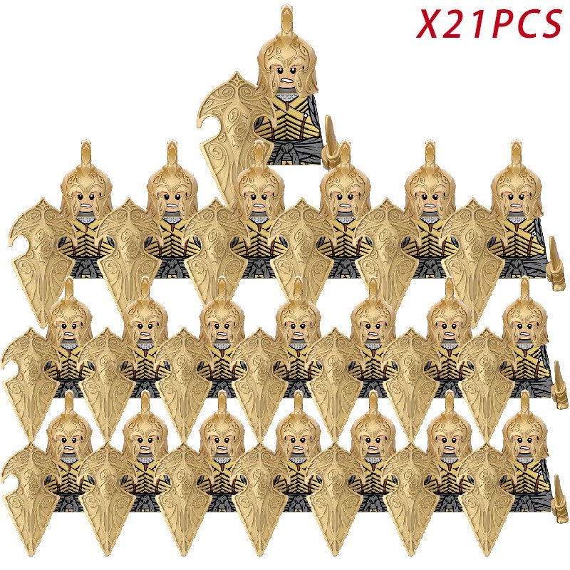 Lord of the Rings Elfos Orcs Exército Anões Rohan Mini Bonecos de Ação Blocos de Montar Brinquedos para Crianças Presente de Aniversário