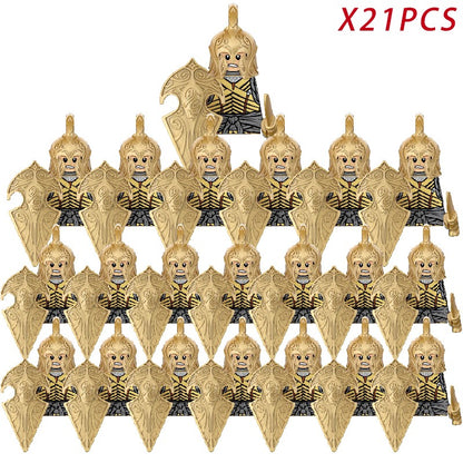 Lord of the Rings Elfos Orcs Exército Anões Rohan Mini Bonecos de Ação Blocos de Montar Brinquedos para Crianças Presente de Aniversário