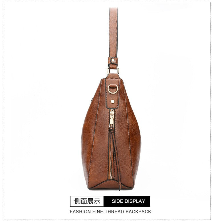 New women's handbag, single shoulder crossbody bag, PU women's tote bag, large capacity women's bag