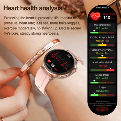 Women Smartwatch 1.32inch AMOLED Screen Call ECG Sport Watch Blood Pressure Micro physical examination AI dial Women Smart Watch