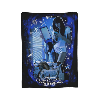 Aitanaed Singer Alpha Album Cobertores Ultra-Macios de Lã Coral de Pelúcia, Presente Relaxante, Mantas, Colchas