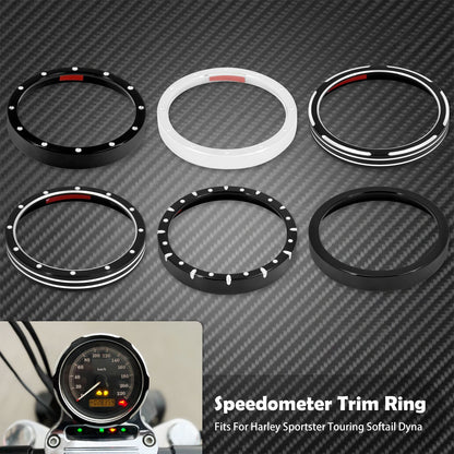 Acabamento do velocímetro de motocicleta Capa da moldura Billet CNC para Harley Sportster 883 1200 XL XR Iron Dyna Street Bob Low Rider