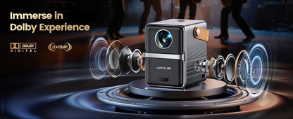 Mini Projetor Wimius 600 ANSI 4K Laser WiFi6 Projetores HD 1080P Beam 20W Dolby hy300max Projetor de Home Theater