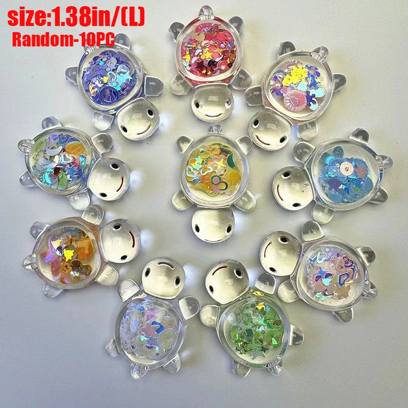 10-50pcs 2025Party Favors Mini Luminous Transparent Turtle Cute Cream Glue Accessories Student Party Desktop Decoration Toys