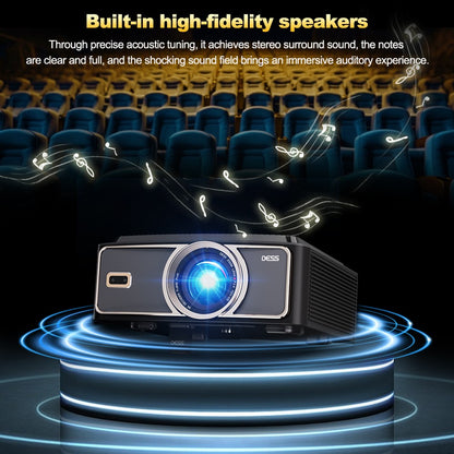 Projetor DESS 1080P Full HD Novo Projetor LED 4K Dual WiFi Android Smart TV Projetor para Home Theater e Conferência Google Assistant