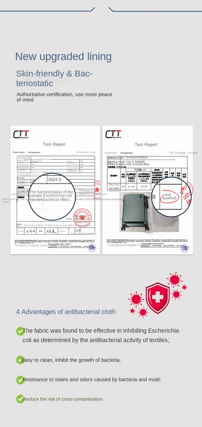 KLQDZMS Multifunctional Suitcase Front Opening Boarding Case USB Charging Trolley Case 20 Inch ABS + PC Laptop Cabin Luggage