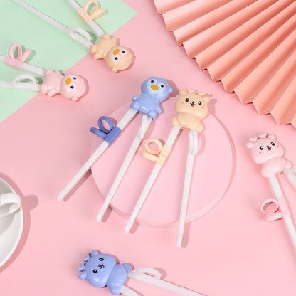 1 Pair Cartoon Chopsticks Children Eating Training Chopsticks Learn Chopsticks Correct Usage Baby Practice Chopstick