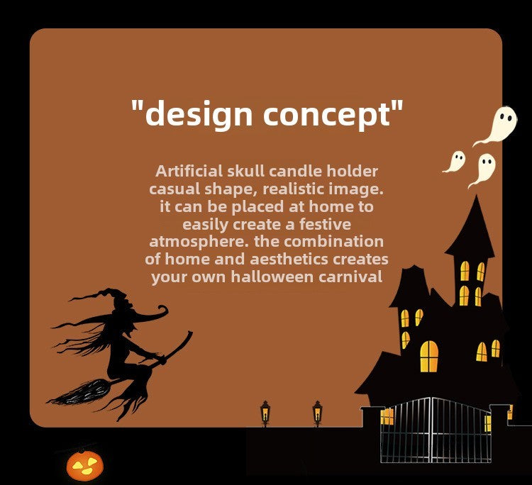 Halloween Skull Candlestick Script Kill Movie Props Skull Candlestick Ghost Festival Horror Decoration Chamber of Secrets Escape