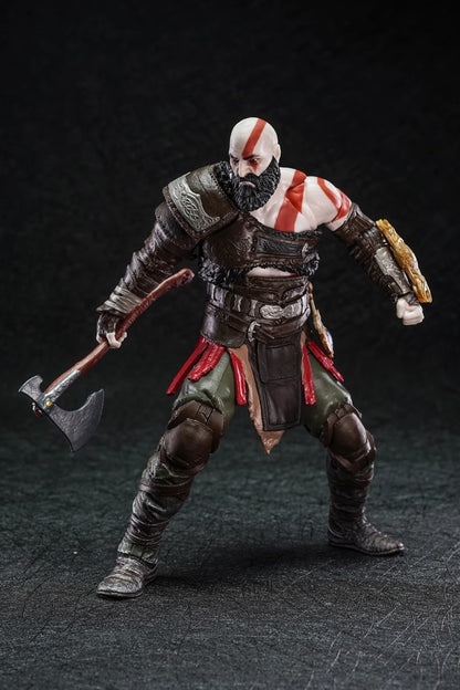 Modelo Kratos God Of War Ragnarok Figuras Jogo Action Figure Brinquedos Anime 15cm Estatueta Colecionável Boneco Articulado Presente para Exposição