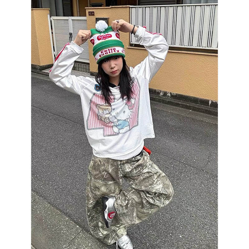 ZHIZOU Women Gothic Baggy Y2k Jeans American 2000s Style Embroidery Jean Pants Vintage Harajuku Oversize Denim Trousers Autumn