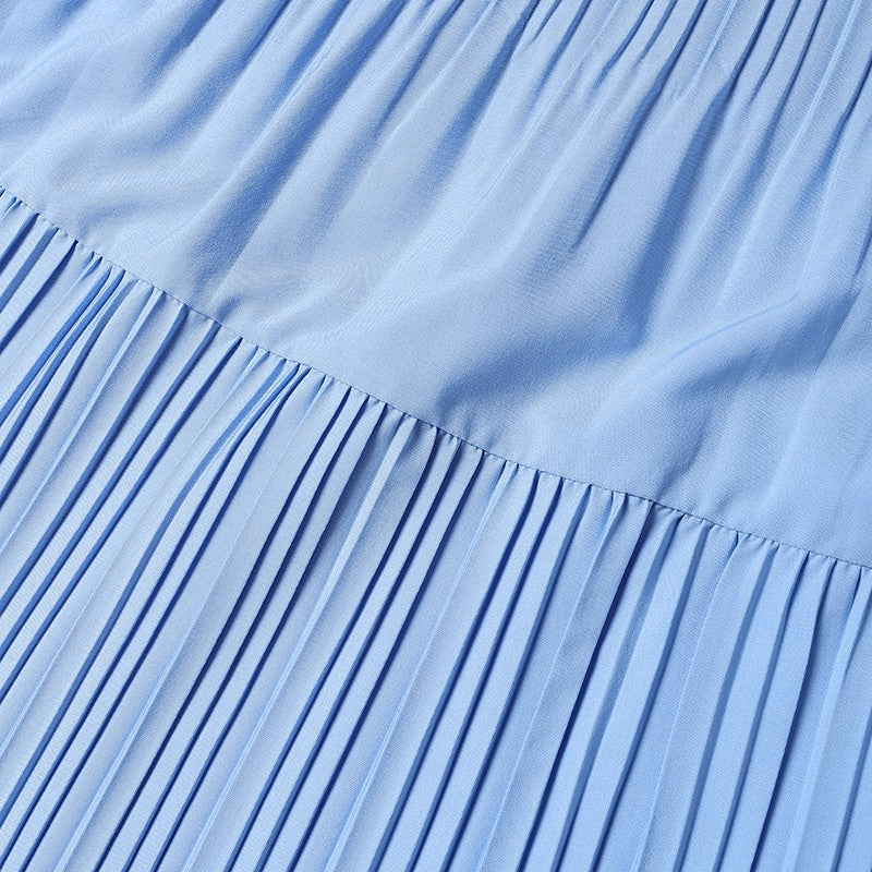 ZANZEA Plus Size 5XL Women Maxi Skirts 2025 Autumn Elastic Waist Pleated Long Skirt Casual Solid Color High Waist Ruffled Skirts