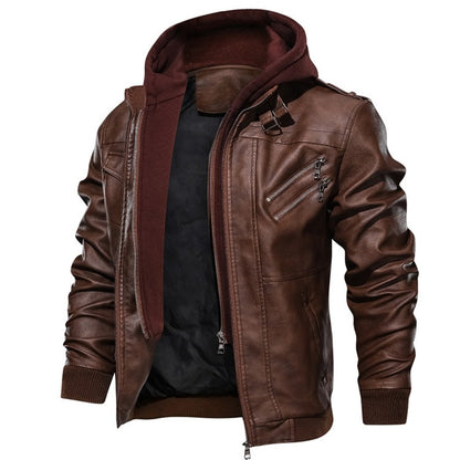 New Men's Leather Jackets Autumn Casual Motorcycle PU Jacket Biker Leather Coats Brand Clothing EU Size
