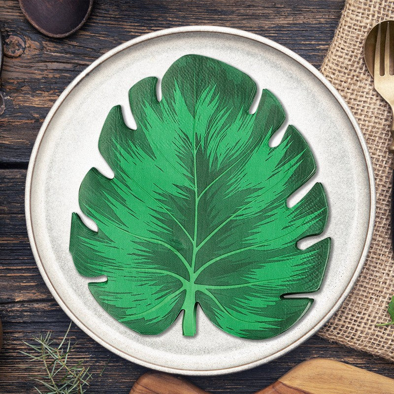 20-100Pcs Bulk Tropical Jungle Leaf Paper Napkin for Hawaiian Summer Beach Birthday Party Table Decoration Wedding Supplies