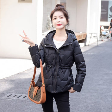 Down For Women, Lightweight Short, 2024 Winter New Collection, Waist Cinching And Warm, Duck Down Slim Fit, Korean Version