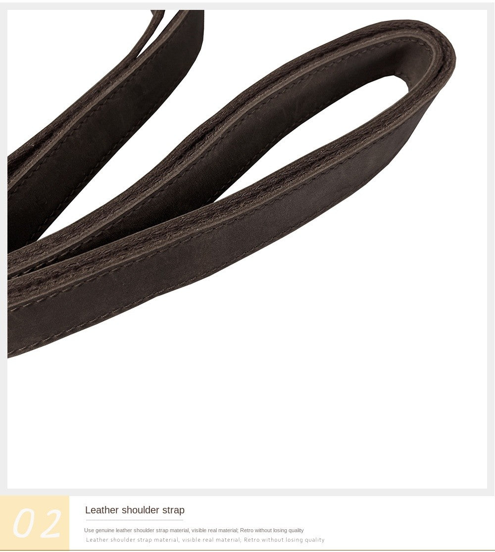 New Men's Cow Leather Crossbody Bag Man Shoulder Bag Casual Male Small Simple Bag For Men