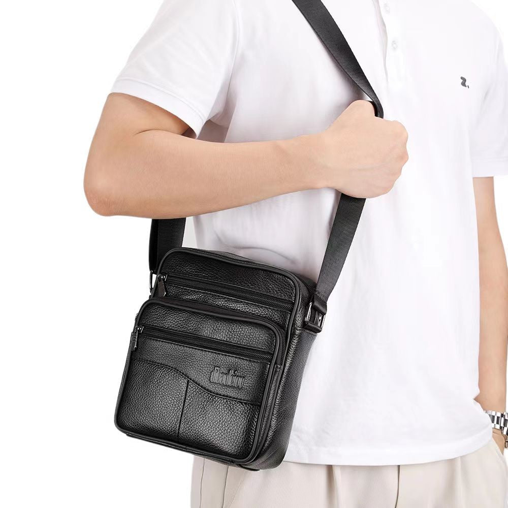 Men's Large size Genuine Leather  Shoulder Bags High quality Tote Fashion Business Man Crossbody Messenger Bag Leather Bags