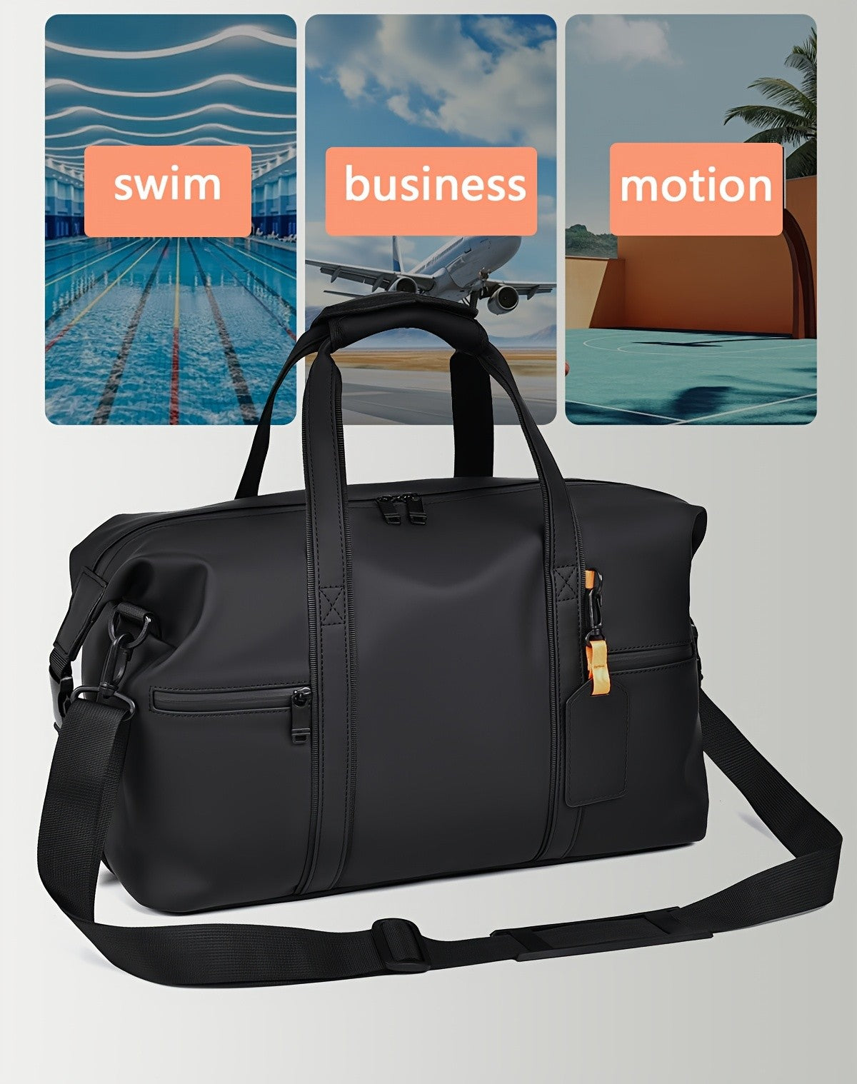 Large Capacity Travel Bag,Portable Overnight Duffel Bag Unisex Sport Fitness Bag,Perfect For  Sports And Outdoor Adventures