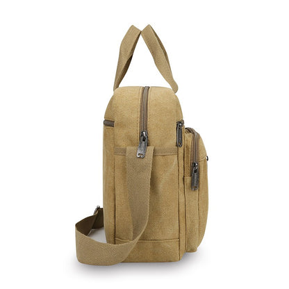 Fashionable Men's Shoulder Bag, Large Capacity Canvas Crossbody Bag, Casual Handbag, Suitable for Business, Daily Commuting, Etc