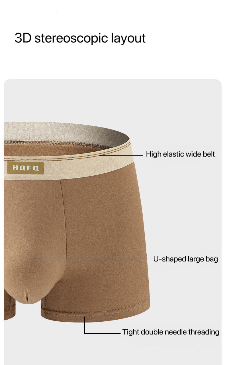 4pcs Men Underwear BoxerShorts Hombre Panties Man Breathable Underpants Sexy Sports Comfort U Convex Male Boxers Large Size 4XL