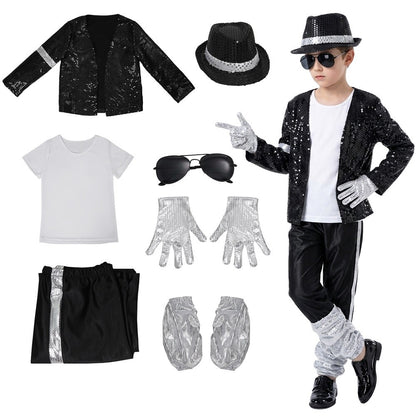 Halloween Coplay outfit for Show Performance Party Michael Jackson Celebrity Birthday Carnival Billie Jean Pop Star MJ costume
