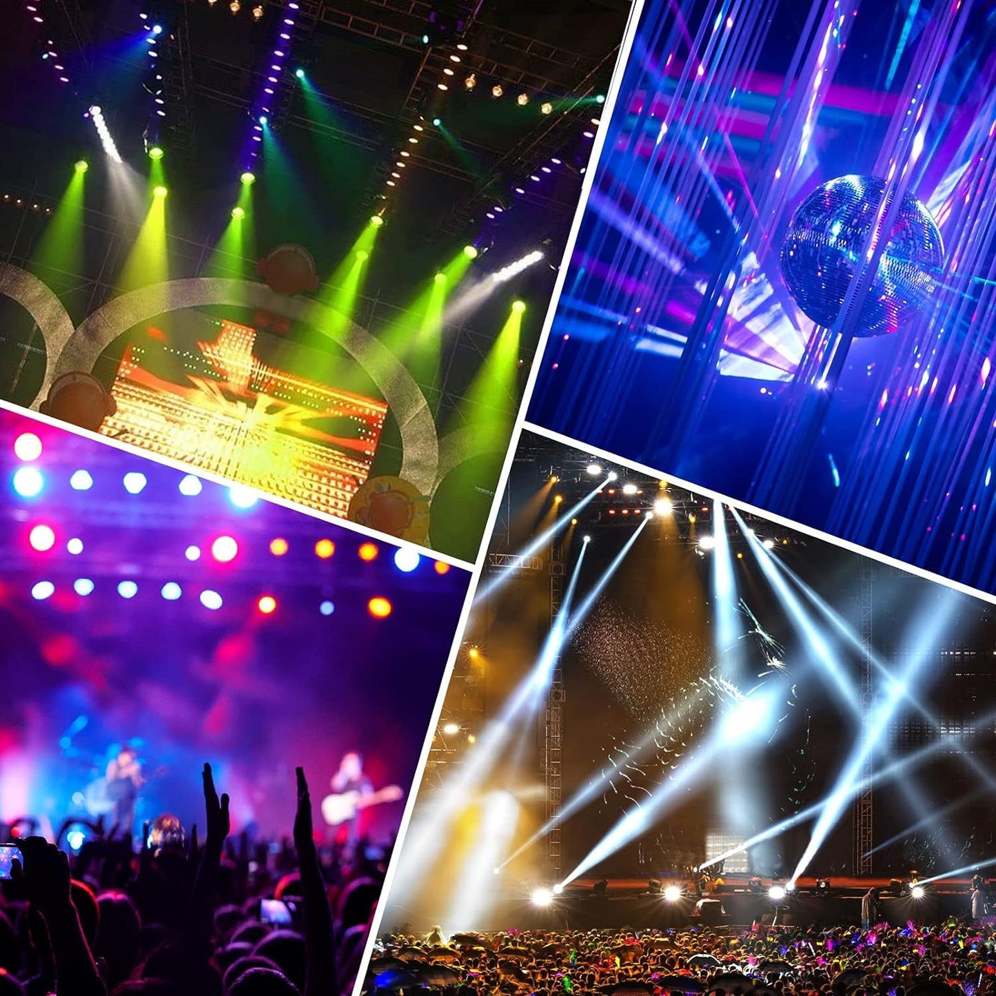 U`King 4PCS Par Lights Stage Light With 36LED RGB Uplight DMX Control Stage Lighting Indoor For DJ Disco Christmas Wedding Party