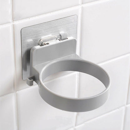 Suporte de Secador de Cabelo Organizador Soprador Adesivo Montado na Parede Sem Pregos Sem Furos Aço Inoxidável Espiral Suporte Armazenamento Para Banheiro